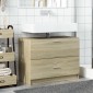 vidaXL Ντουλάπι Νιπτήρα Sonoma Δρυς 78x37x59 εκ. Επεξεργασμένο Ξύλο
