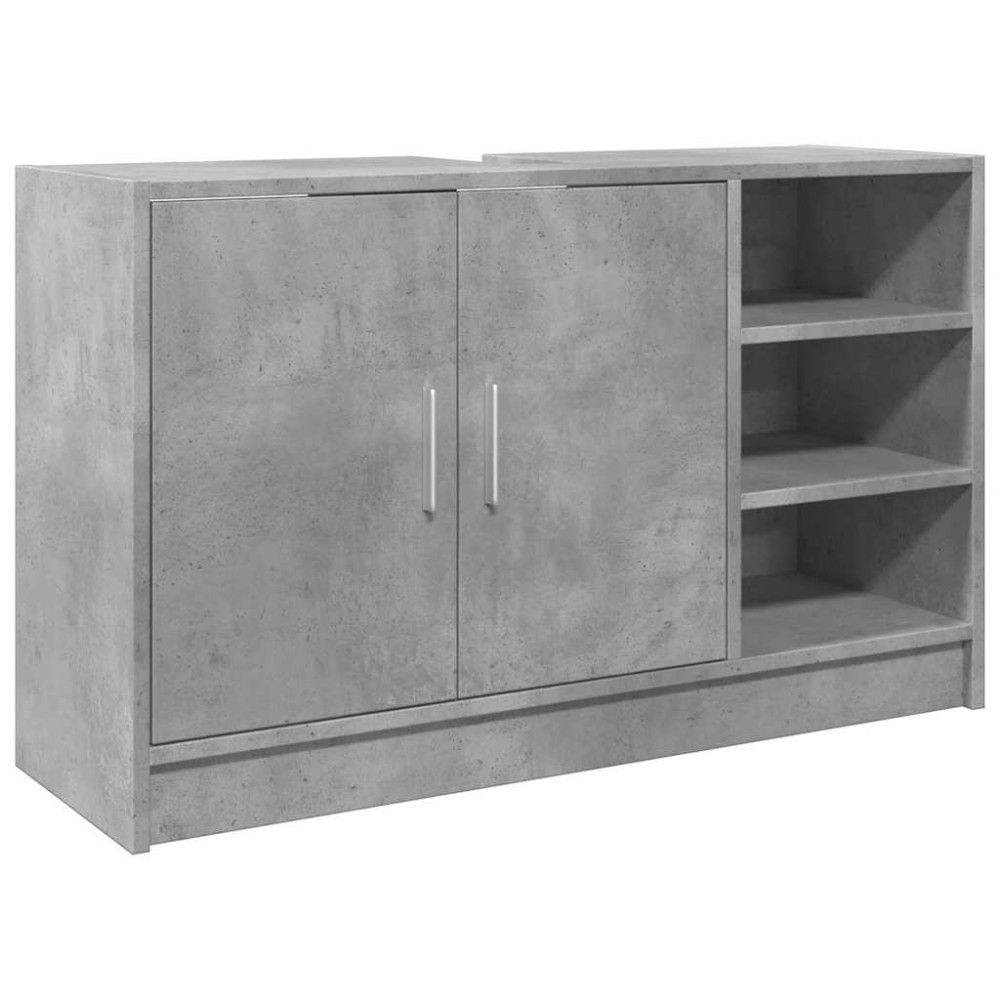 vidaXL Ντουλάπι Νιπτήρα Γκρι Σκυρ. 90x29x55 εκ. Επεξεργασμένο Ξύλο