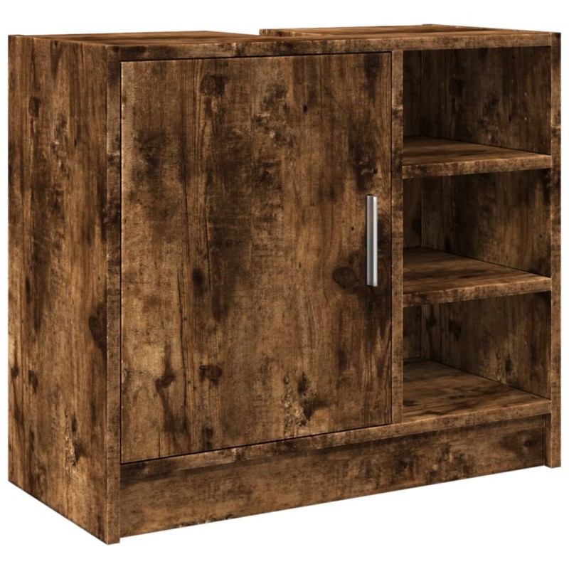 vidaXL Ντουλάπι Νιπτήρα Καπνιστή Δρυς 63x29x55 εκ. Επεξεργασμένο Ξύλο
