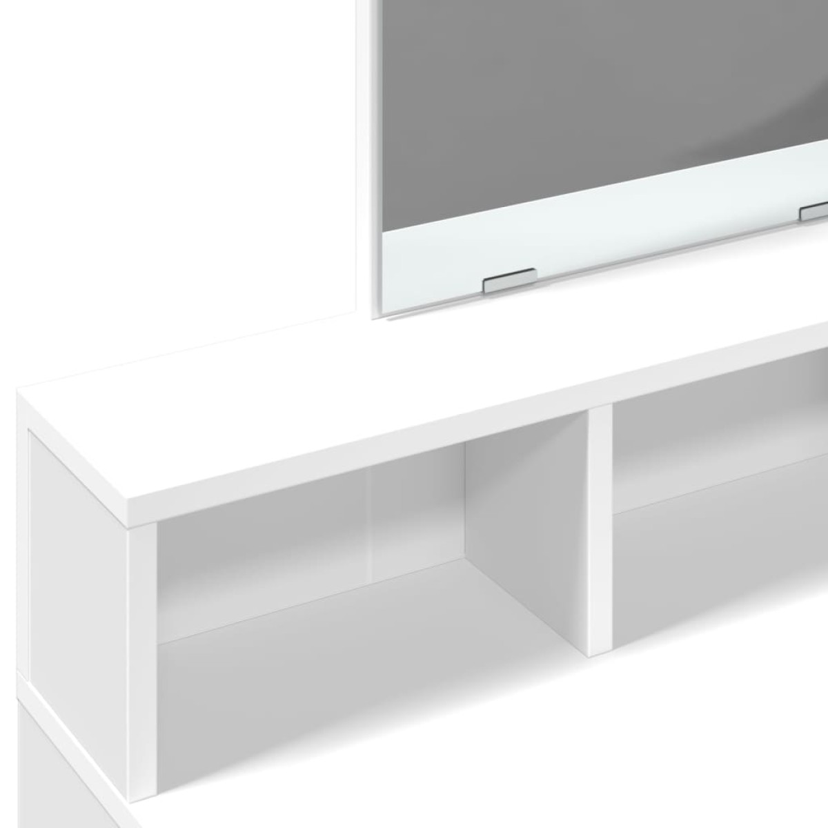 vidaXL Μπουντουάρ με Καθρέφτη Λευκό 80x41x144,5 εκ.