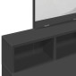 vidaXL Μπουντουάρ με Καθρέφτη Μαύρο 80x41x144,5 εκ.
