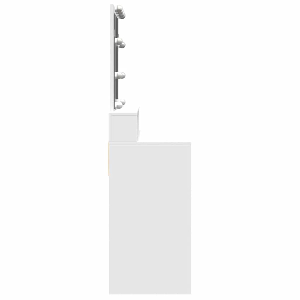 vidaXL Μπουντουάρ με LED Λευκό 80 x 41 x 144,5 εκ.