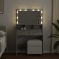 vidaXL Μπουντουάρ με LED Γκρι Sonoma 80x41x144,5 εκ.