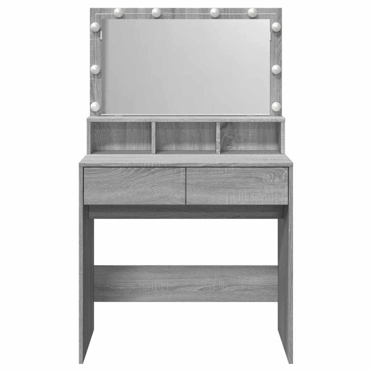 vidaXL Μπουντουάρ με LED Γκρι Sonoma 80x41x144,5 εκ.