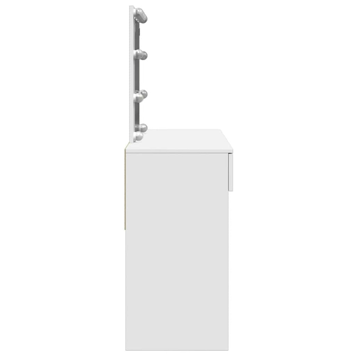 vidaXL Μπουντουάρ με LED Λευκό 100x40x130 εκ.