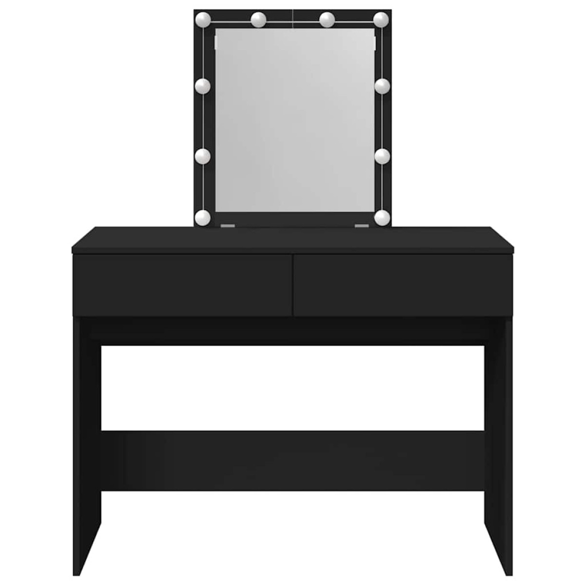 vidaXL Μπουντουάρ με LED Μαύρο 100x40x130 εκ.