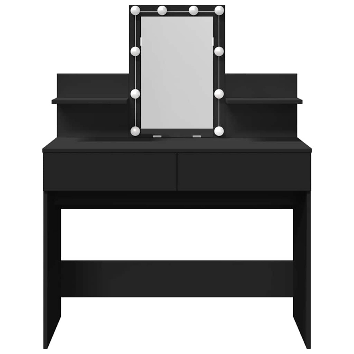 vidaXL Μπουντουάρ με LED Μαύρο 100x40x130 εκ.