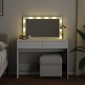 vidaXL Μπουντουάρ με LED Λευκό 100x40x120 εκ.
