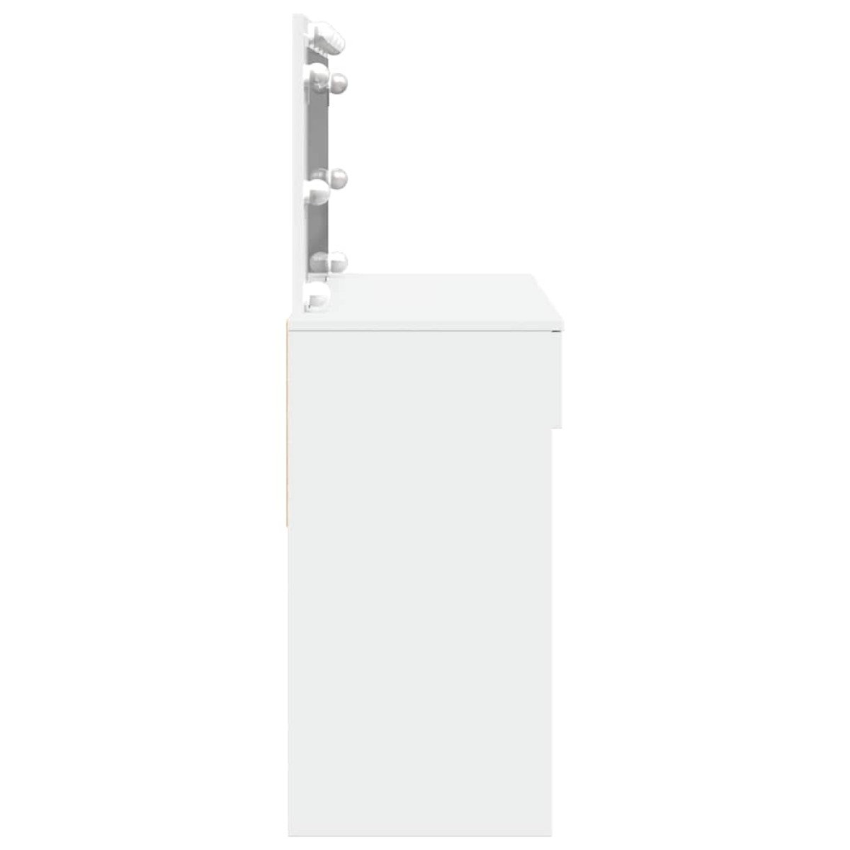 vidaXL Μπουντουάρ με LED Λευκό 100x40x120 εκ.