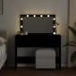 vidaXL Μπουντουάρ με LED Μαύρο 100x40x120 εκ.