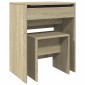 vidaXL Μπουντουάρ με Καθρέφτη Sonoma Δρυς 60x40x113,5 εκ.