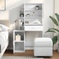 vidaXL Μπουντουάρ με Καθρέφτη με Ντουλάπια Λευκό 80x35x132 εκ.