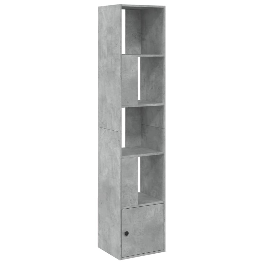 vidaXL Βιβλιοθήκη Γκρι Σκυροδέματος 40x36x189 εκ. Επεξεργ. Ξύλο
