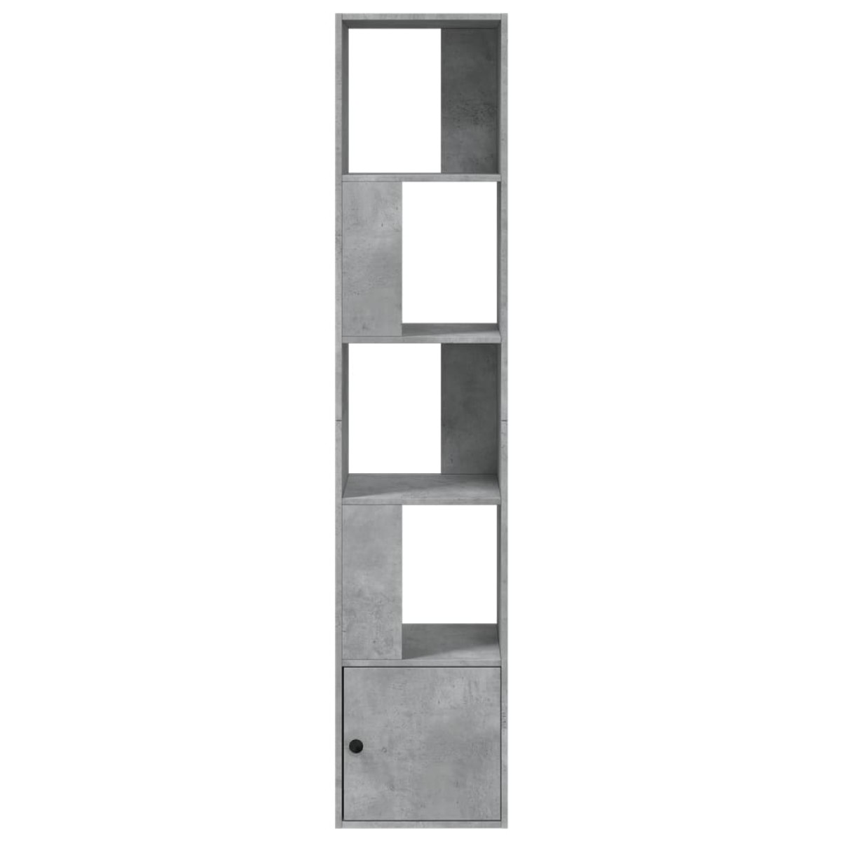 vidaXL Βιβλιοθήκη Γκρι Σκυροδέματος 40x36x189 εκ. Επεξεργ. Ξύλο