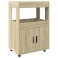 vidaXL Τρόλεϊ Μπαρ Sonoma Δρυς 60x39,5x89 εκ. Επεξ. Ξύλο