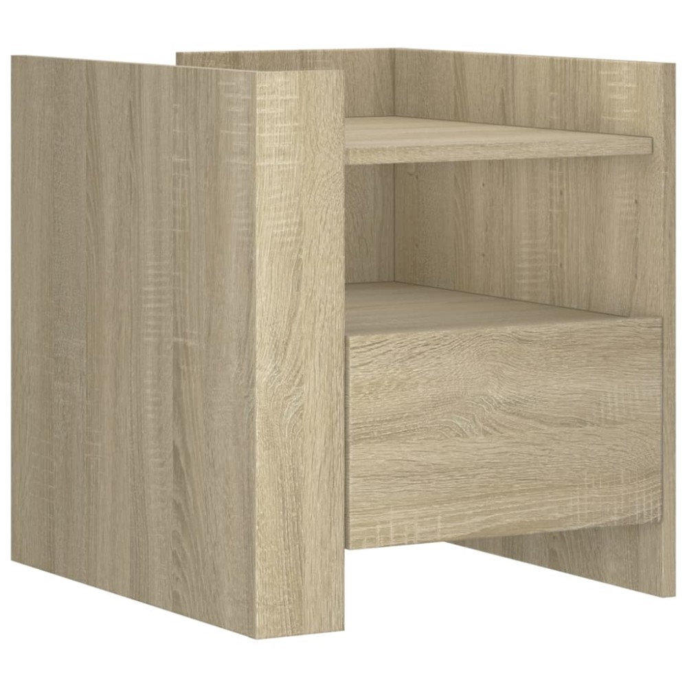 vidaXL Κομοδίνο Sonoma Δρυς 45x50x50 εκ. από Επεξεργασμένο Ξύλο