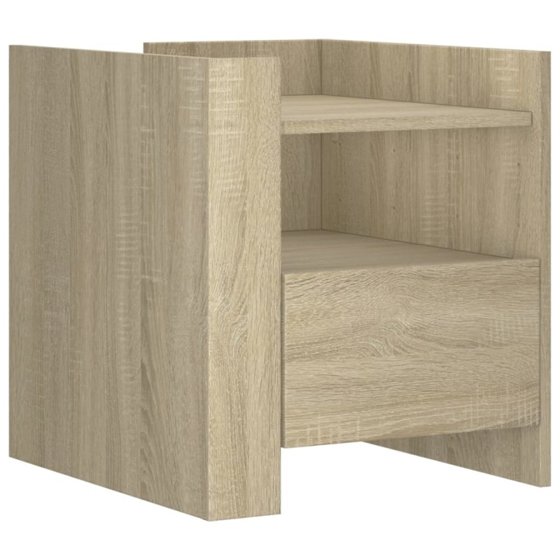 vidaXL Κομοδίνο Sonoma Δρυς 45x50x50 εκ. από Επεξεργασμένο Ξύλο