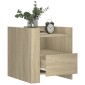 vidaXL Κομοδίνο Sonoma Δρυς 45x50x50 εκ. από Επεξεργασμένο Ξύλο