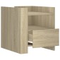 vidaXL Κομοδίνο Sonoma Δρυς 45x50x50 εκ. από Επεξεργασμένο Ξύλο