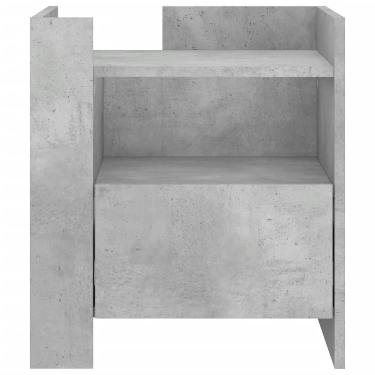 vidaXL Κομοδίνο Γκρι Σκυροδ. 45x50x50 εκ. από Επεξεργασμένο Ξύλο