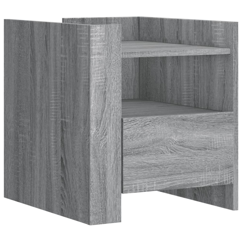 vidaXL Κομοδίνο Sonoma Γκρι 45x50x50 εκ. από Επεξεργασμένο Ξύλο