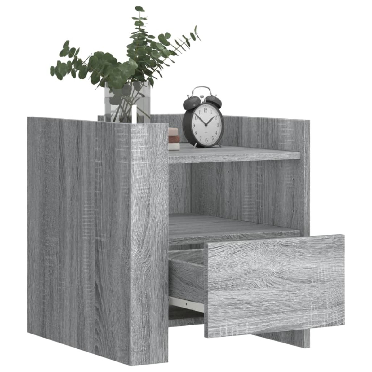 vidaXL Κομοδίνο Sonoma Γκρι 45x50x50 εκ. από Επεξεργασμένο Ξύλο