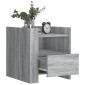 vidaXL Κομοδίνο Sonoma Γκρι 45x50x50 εκ. από Επεξεργασμένο Ξύλο