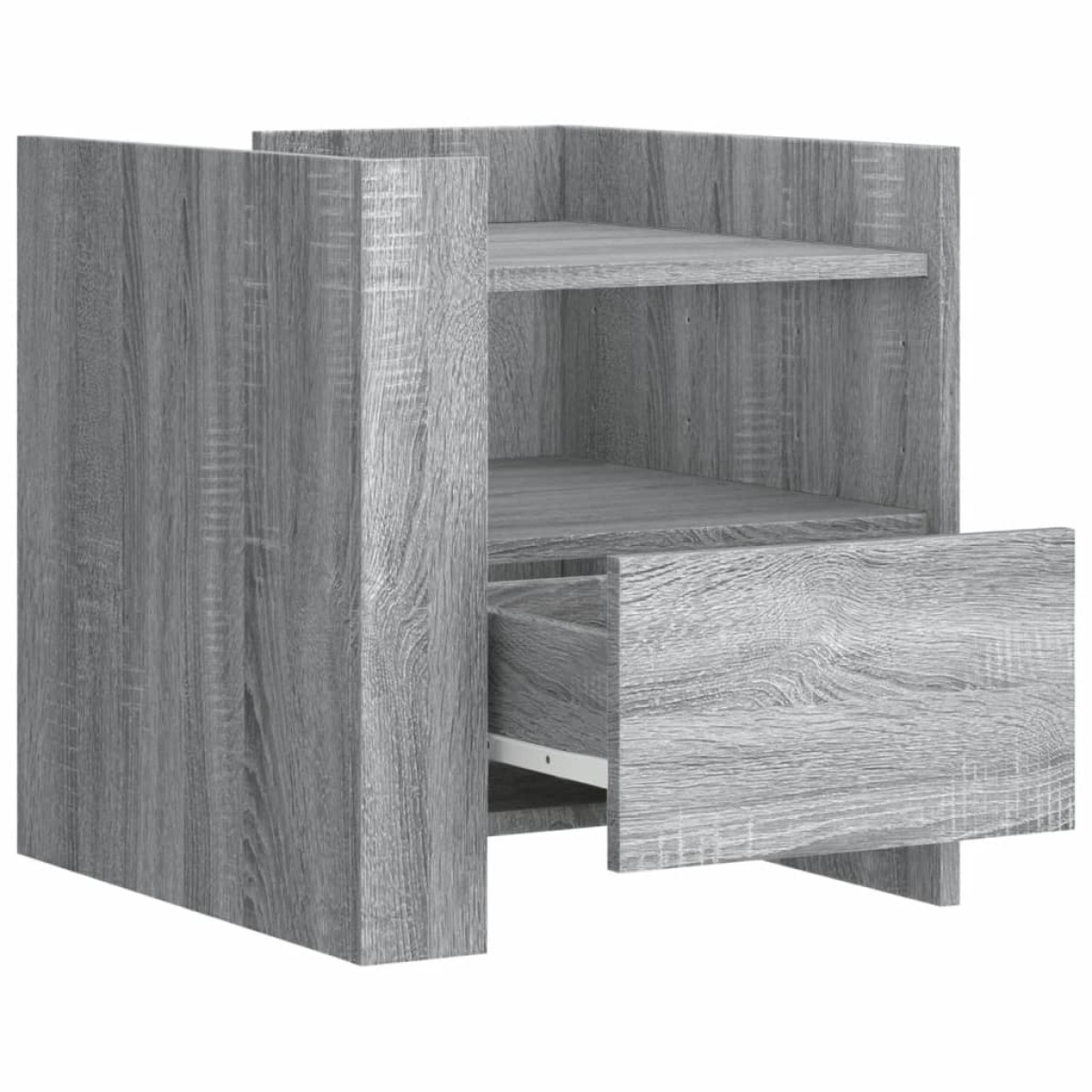 vidaXL Κομοδίνο Sonoma Γκρι 45x50x50 εκ. από Επεξεργασμένο Ξύλο
