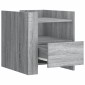 vidaXL Κομοδίνο Sonoma Γκρι 45x50x50 εκ. από Επεξεργασμένο Ξύλο