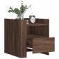 vidaXL Κομοδίνο Καφέ Δρυς 45x50x50 εκ. από Επεξεργασμένο Ξύλο