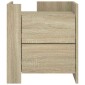 vidaXL Κομοδίνο Sonoma Δρυς 45x50x50 εκ. από Επεξεργασμένο Ξύλο