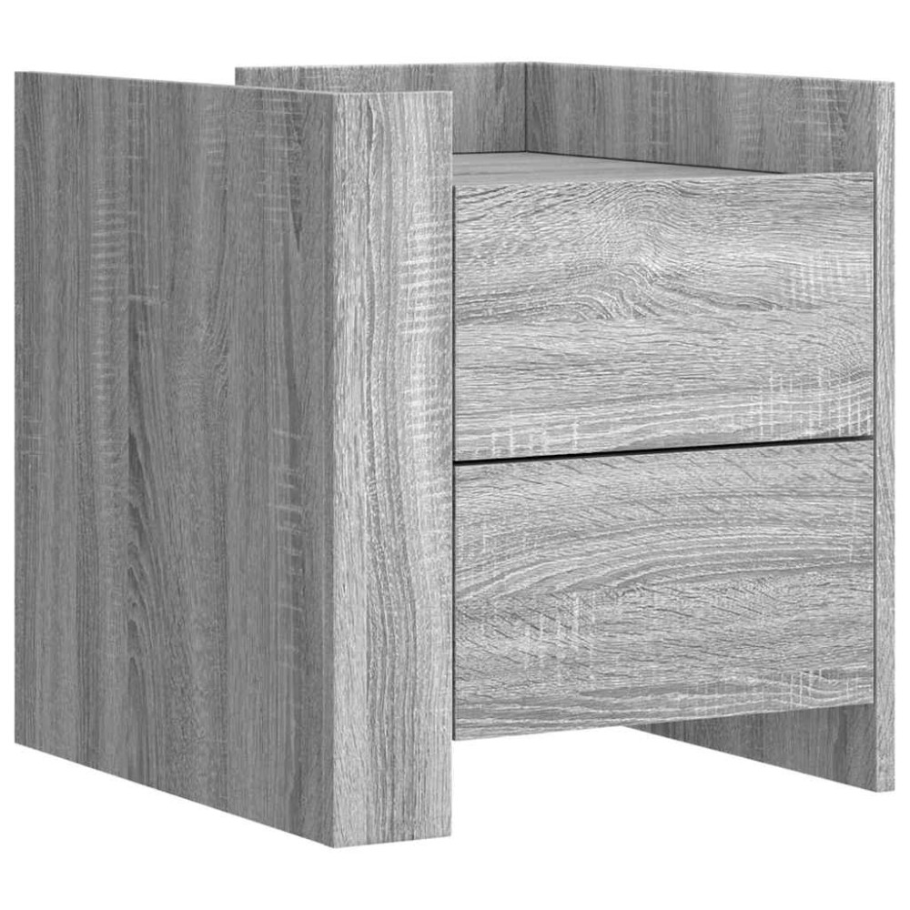 vidaXL Κομοδίνο Sonoma Γκρι 45x50x50 εκ. από Επεξεργασμένο Ξύλο