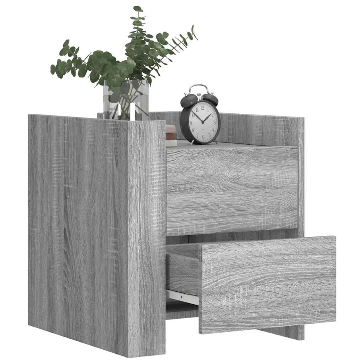vidaXL Κομοδίνο Sonoma Γκρι 45x50x50 εκ. από Επεξεργασμένο Ξύλο