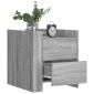 vidaXL Κομοδίνο Sonoma Γκρι 45x50x50 εκ. από Επεξεργασμένο Ξύλο