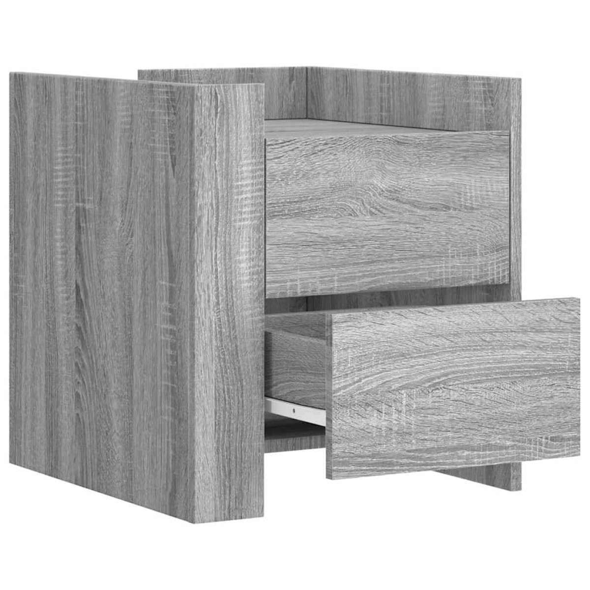 vidaXL Κομοδίνο Sonoma Γκρι 45x50x50 εκ. από Επεξεργασμένο Ξύλο