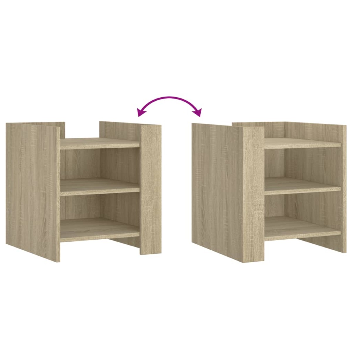 vidaXL Κομοδίνο Sonoma Δρυς 45x50x50 εκ. από Επεξεργασμένο Ξύλο