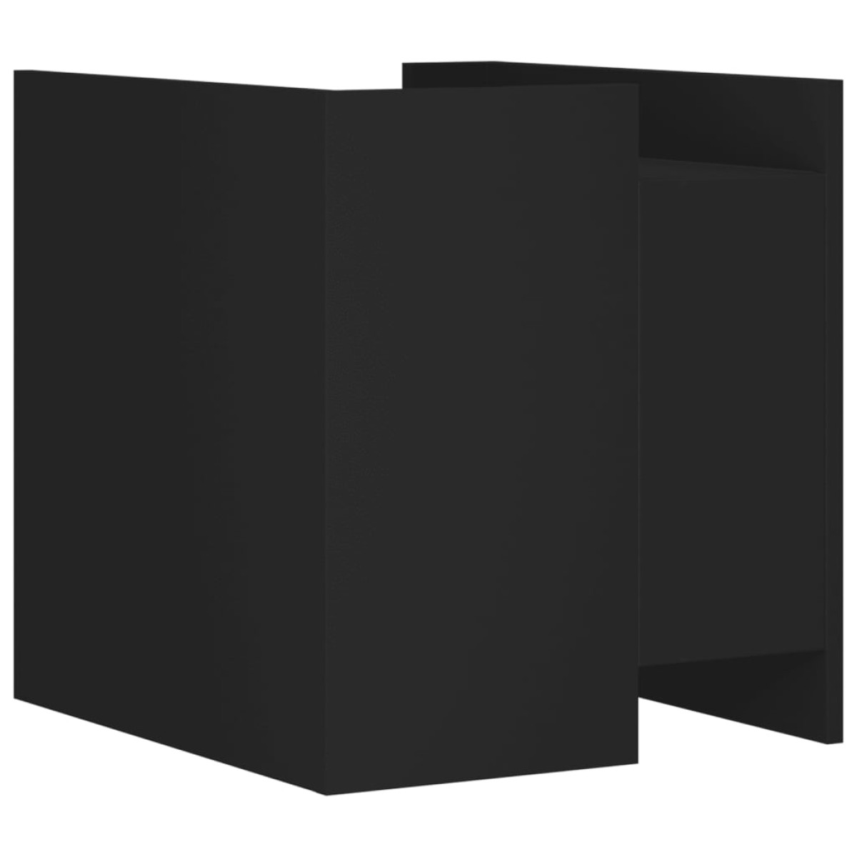 vidaXL Κομοδίνο Μαύρο 45x50x50 εκ. από Επεξεργασμένο Ξύλο