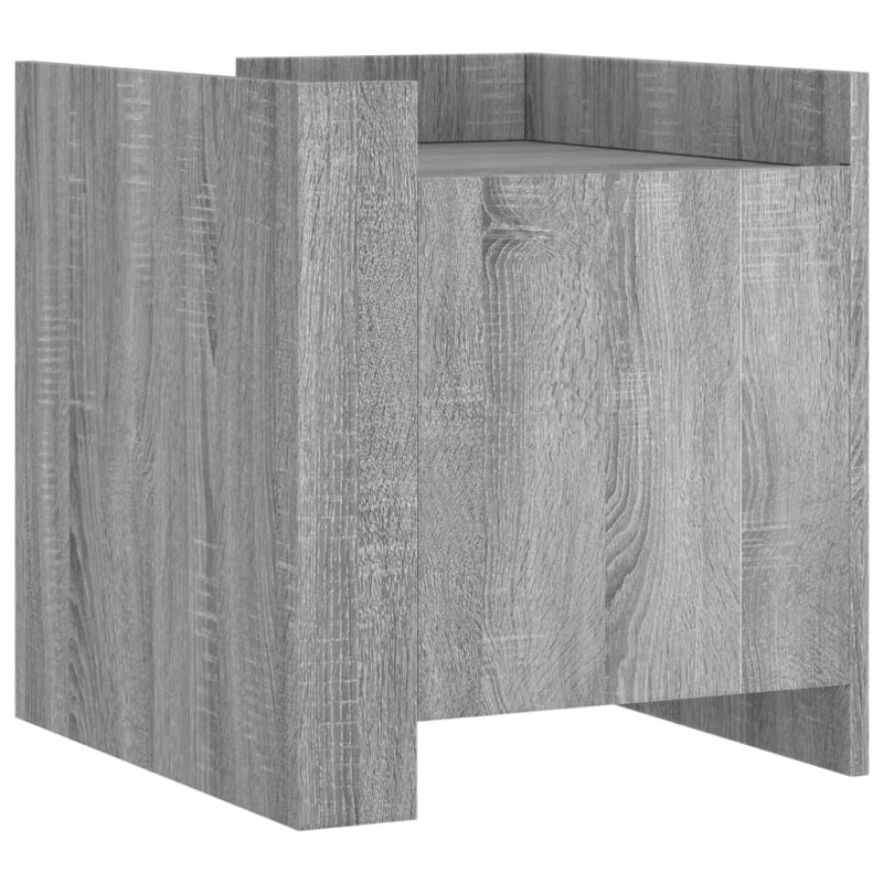 vidaXL Κομοδίνο Sonoma Γκρι 45x50x50 εκ. από Επεξεργασμένο Ξύλο