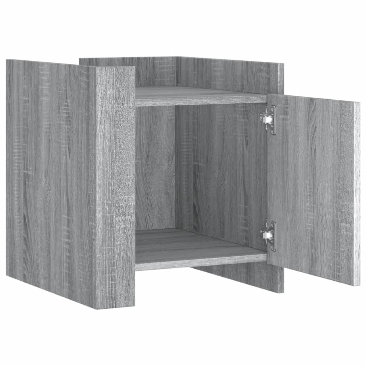 vidaXL Κομοδίνο Sonoma Γκρι 45x50x50 εκ. από Επεξεργασμένο Ξύλο