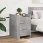 vidaXL Κομοδίνο Γκρι Σκυροδέματος 45x50x65 εκ. από Επεξεργασμένο Ξύλο