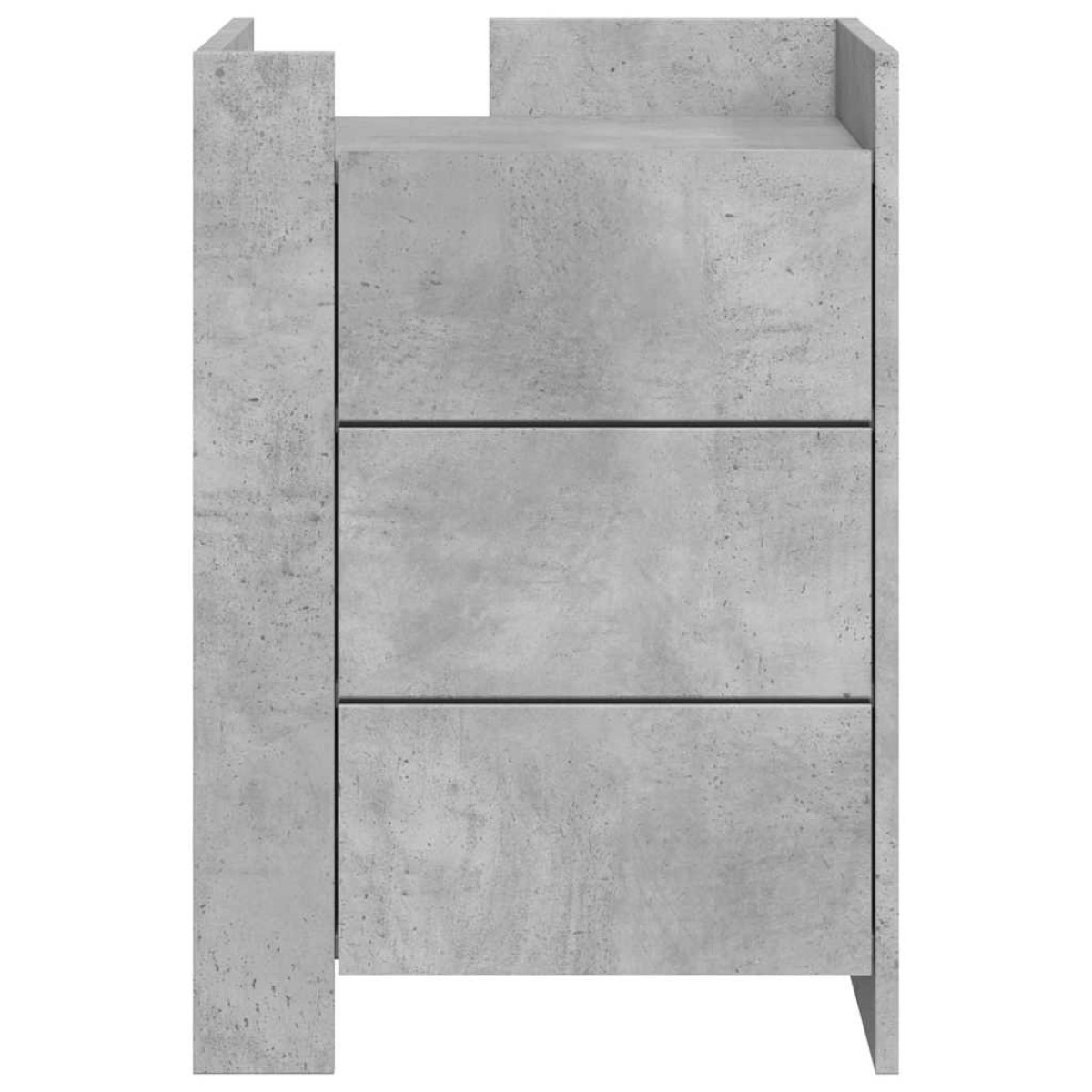 vidaXL Κομοδίνο Γκρι Σκυροδέματος 45x50x65 εκ. από Επεξεργασμένο Ξύλο