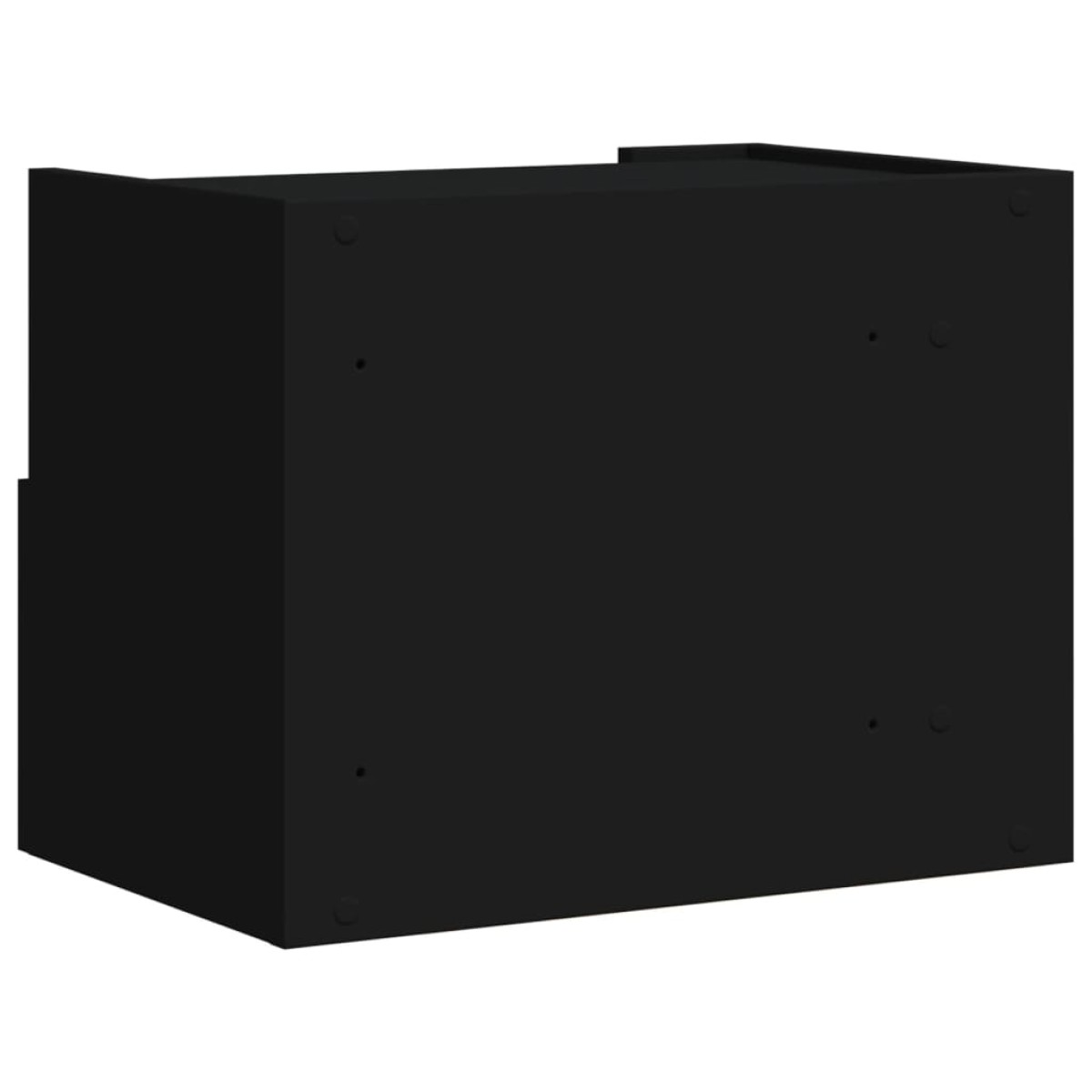 vidaXL Κομοδίνο Επιτοίχιο Μαύρο 45x30x35 εκ.