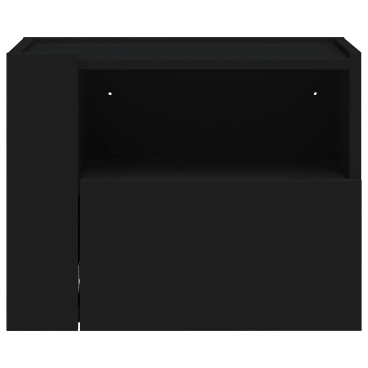vidaXL Κομοδίνα Επιτοίχια 2 τεμ. Μαύρα 45x30x35 εκ.