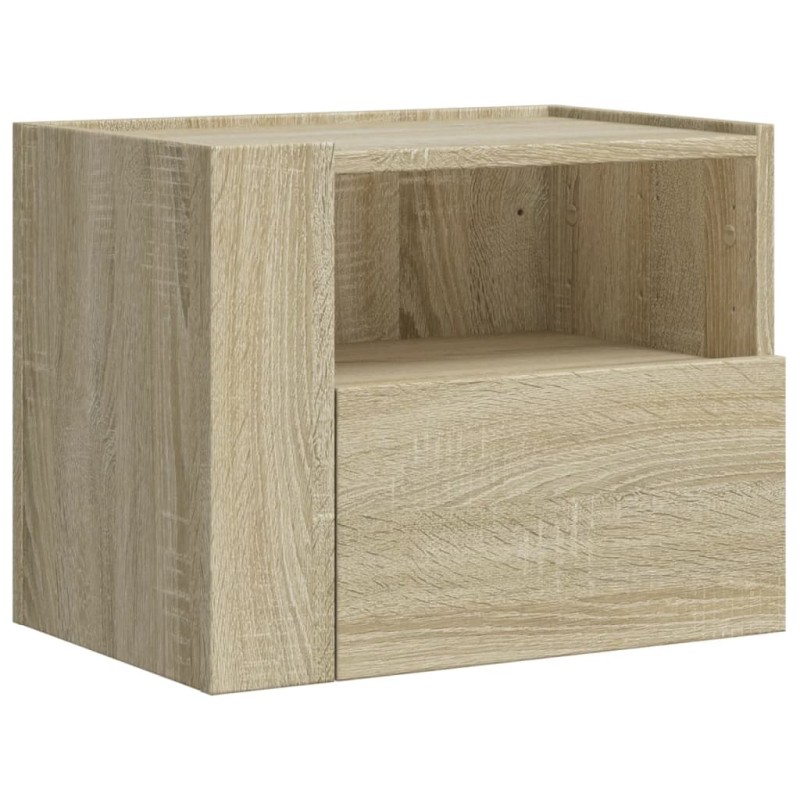 vidaXL Κομοδίνα Επιτοίχιο Sonoma Δρυς 45x30x35 εκ.