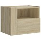 vidaXL Κομοδίνα Επιτοίχιο Sonoma Δρυς 45x30x35 εκ.
