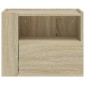 vidaXL Κομοδίνα Επιτοίχιο Sonoma Δρυς 45x30x35 εκ.