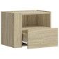 vidaXL Κομοδίνα Επιτοίχιο Sonoma Δρυς 45x30x35 εκ.