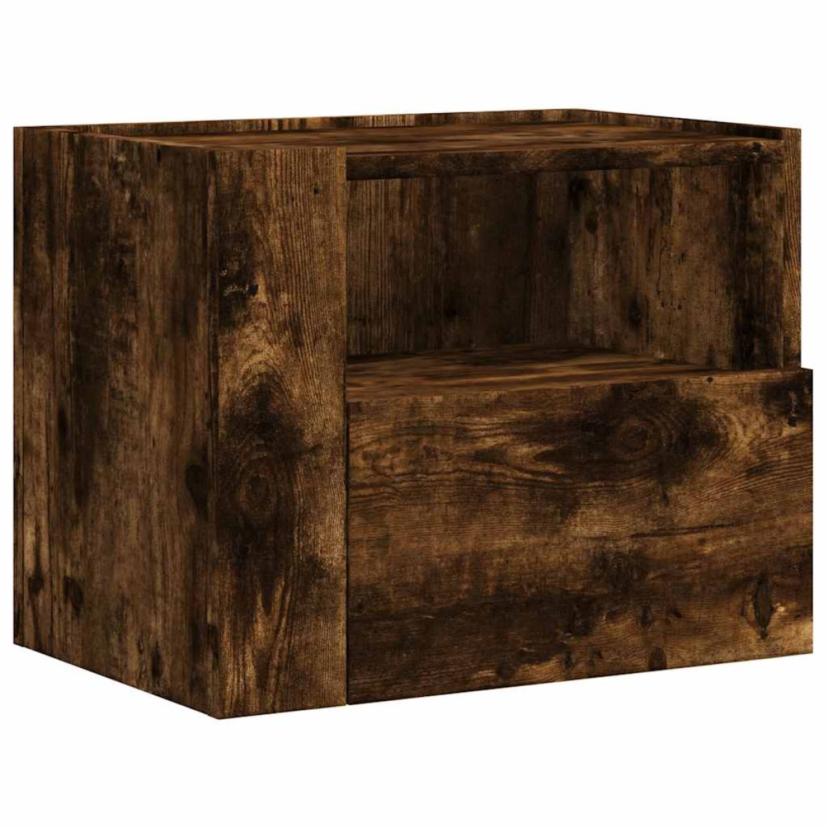 vidaXL Κομοδίνα Επιτοίχια 2 τεμ. Καπνιστή Δρυς 45x30x35 εκ.