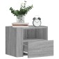 vidaXL Κομοδίνα Επιτοίχια 2 τεμ. Γκρι Sonoma 45x30x35 εκ.