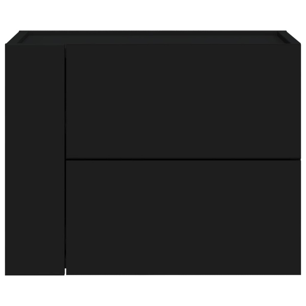 vidaXL Κομοδίνα Επιτοίχια 2 τεμ. Μαύρα 45x30x35 εκ.